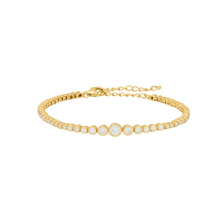 Graduated Bezel Tennis Bracelet