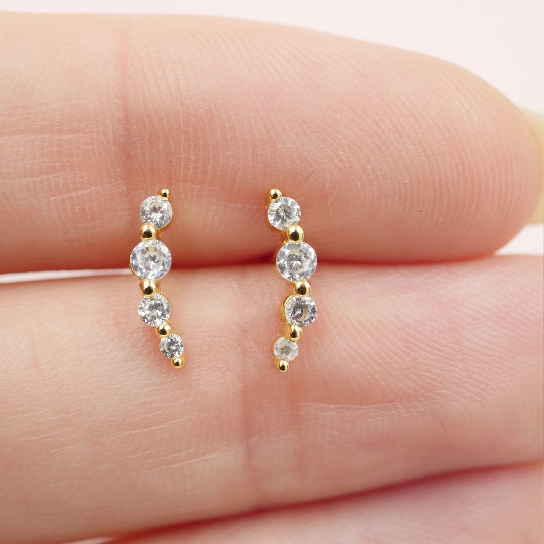 Crystal Climber Stud Earrings