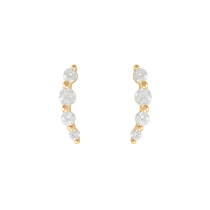 Crystal Climber Stud Earrings