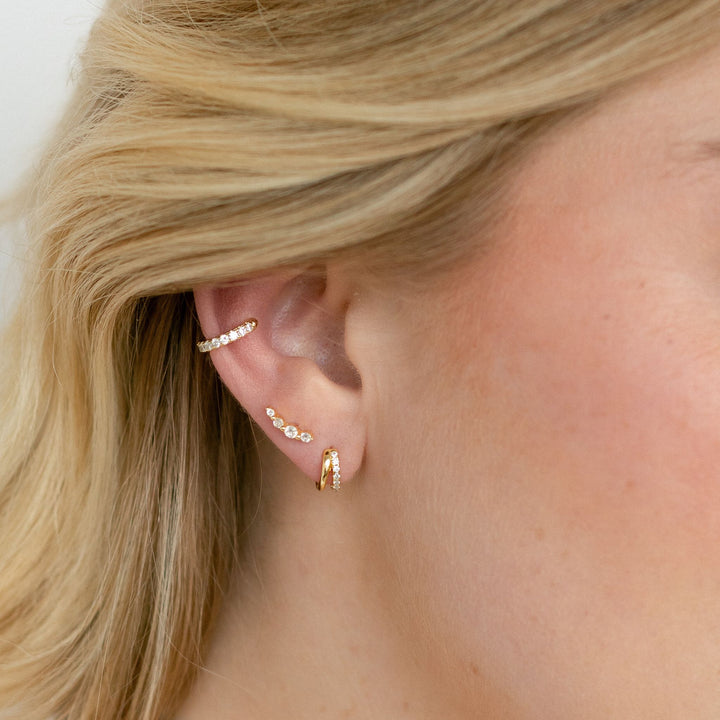 Crystal Climber Stud Earrings