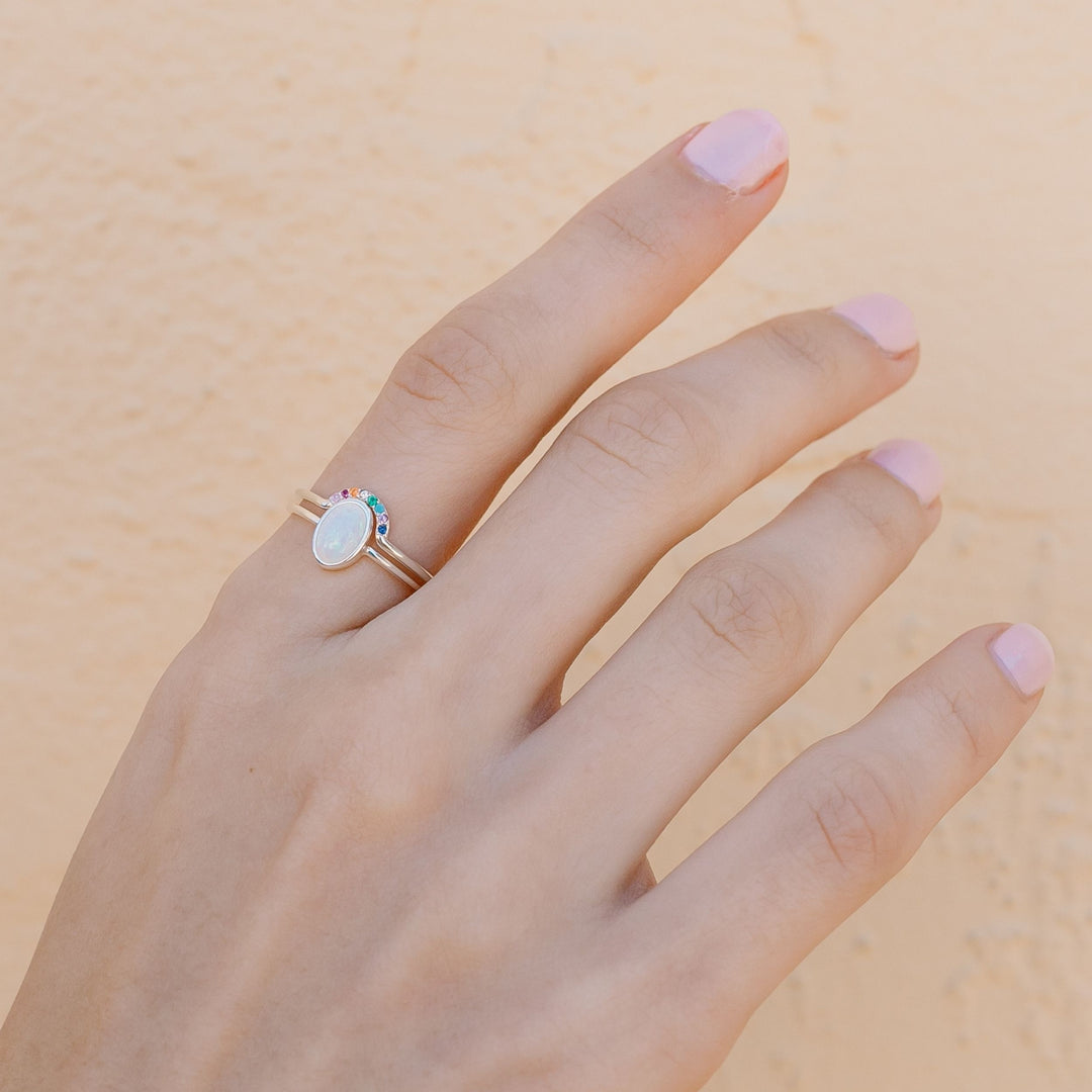 Opal Solitaire Ring