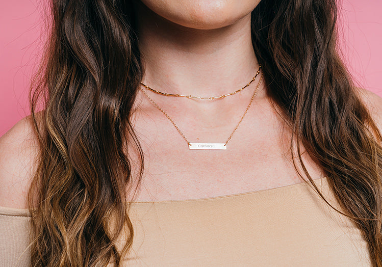 Initial Bar Necklace