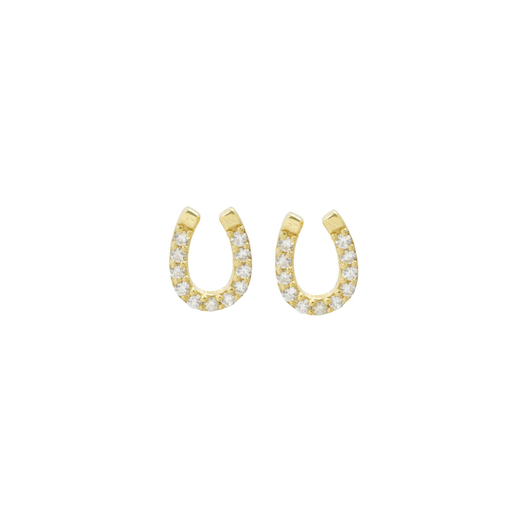 Mini CZ Horseshoe Studs