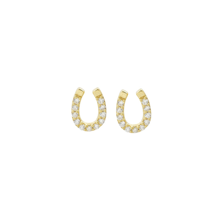 Mini CZ Horseshoe Studs