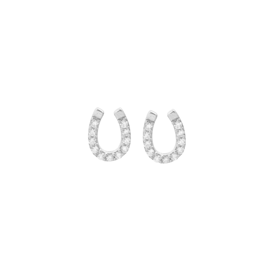 Mini CZ Horseshoe Studs