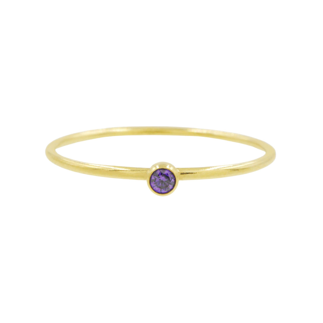 Gold Birthstone Stacking Ring