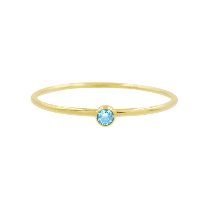 Gold Birthstone Stacking Ring