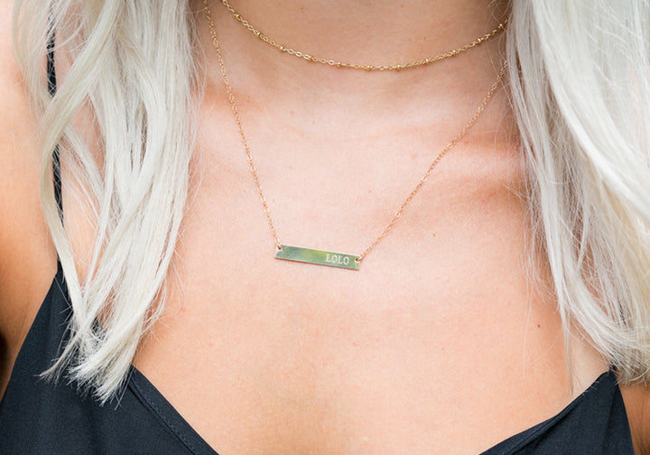 Initial Bar Necklace