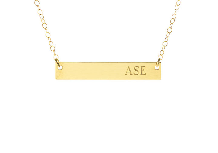 Initial Bar Necklace