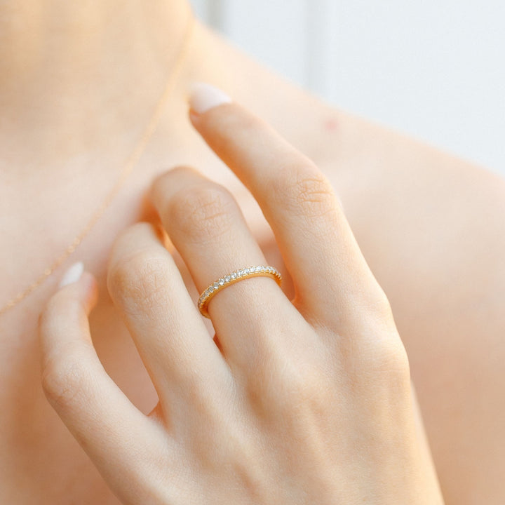 White Crystal Pave Band