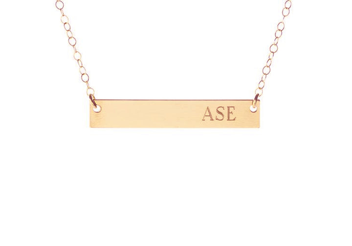 Initial Bar Necklace