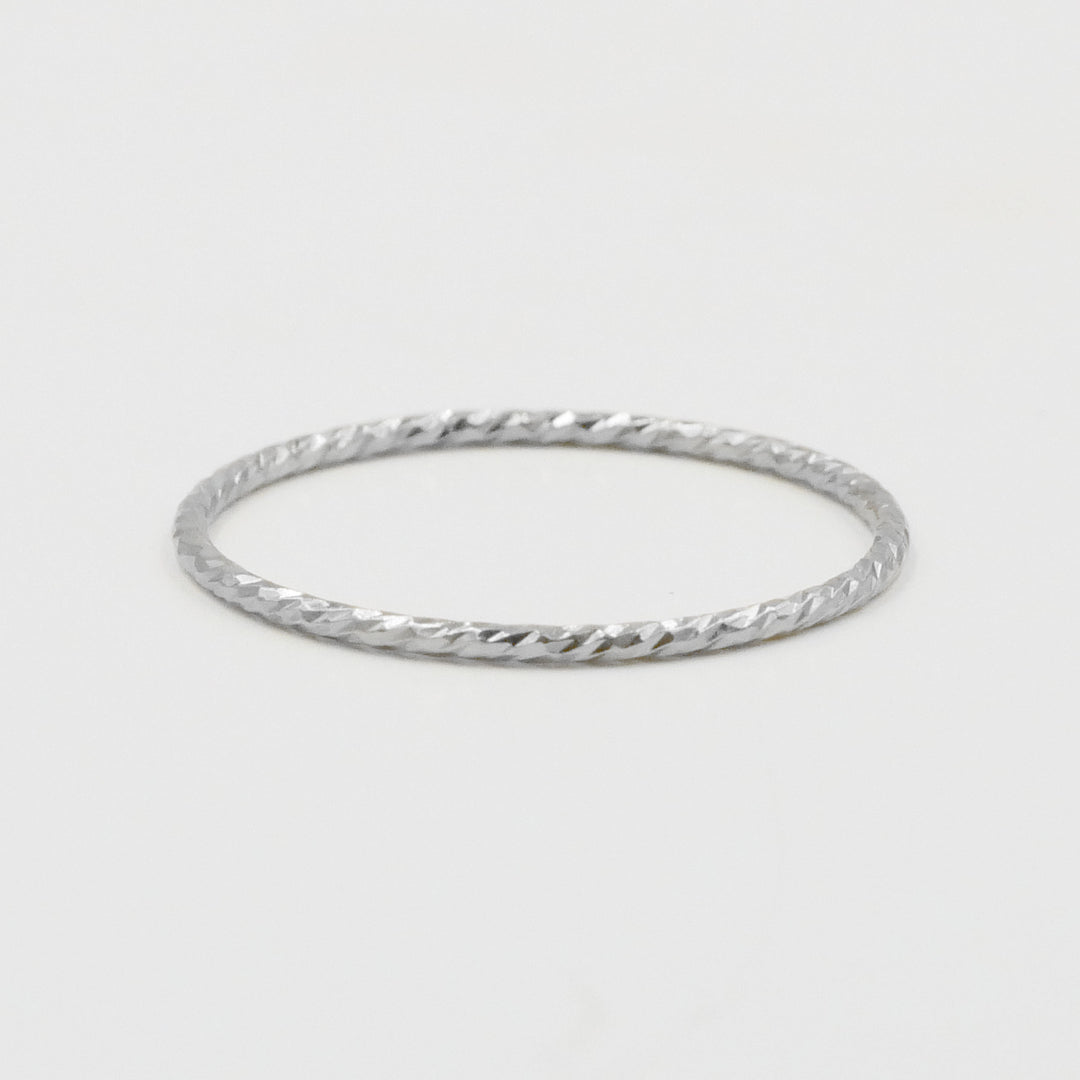 Textured Slim Stacking Ring