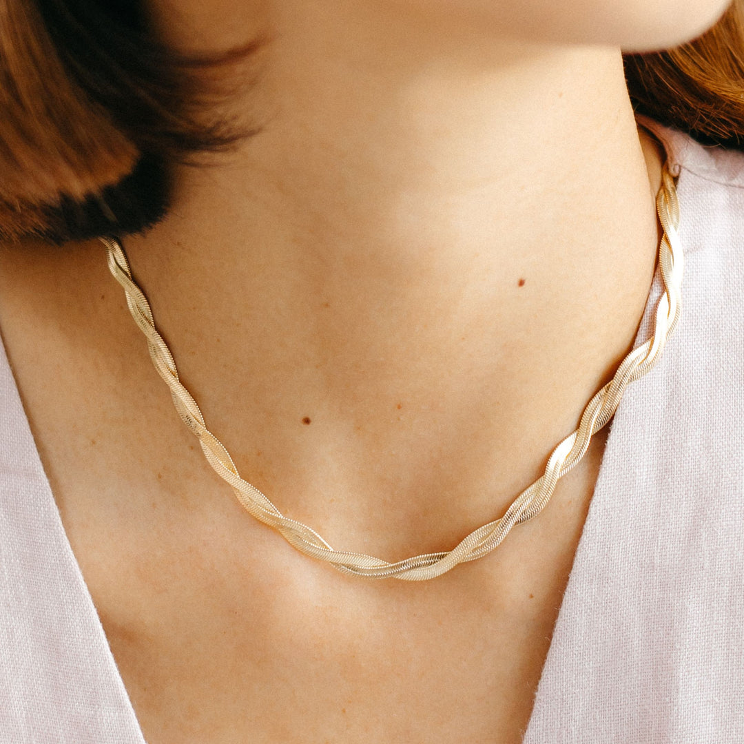 Woven Herringbone Necklace