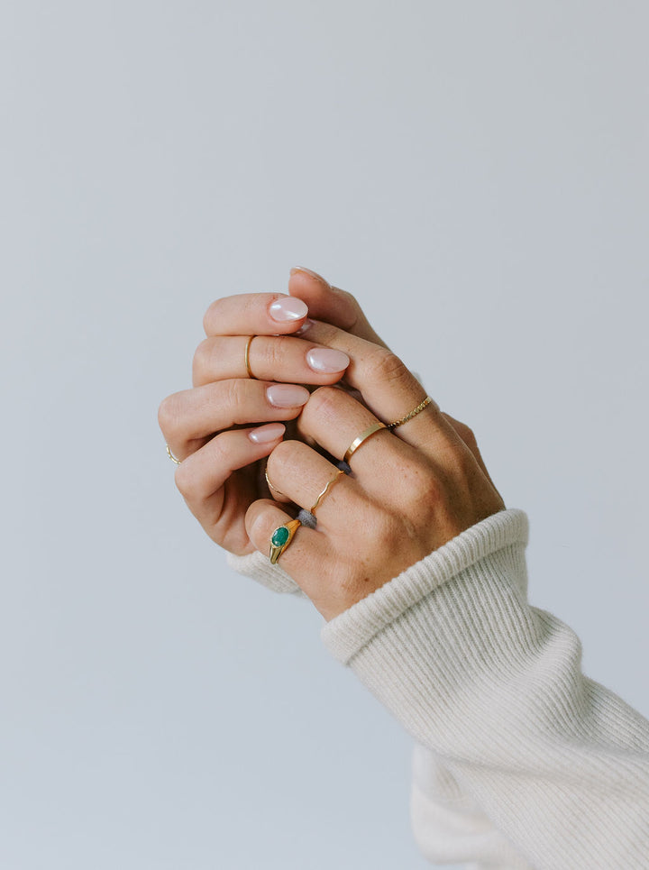 Emerald Gemstone Signet Ring