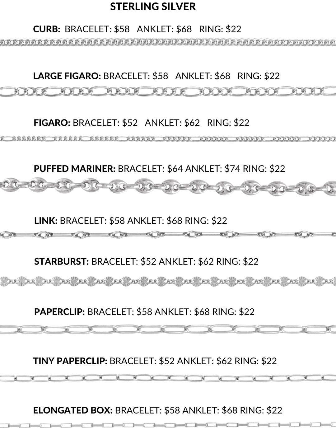 Permanent Bracelet and Anklet Appointments - Downtown Austin Location