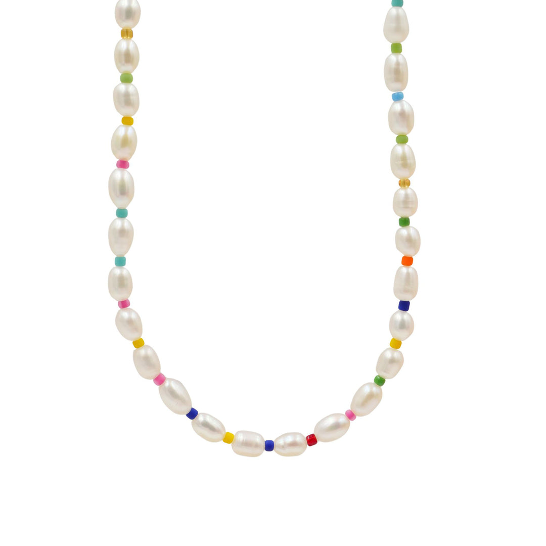 Rainbow Pearl Necklace