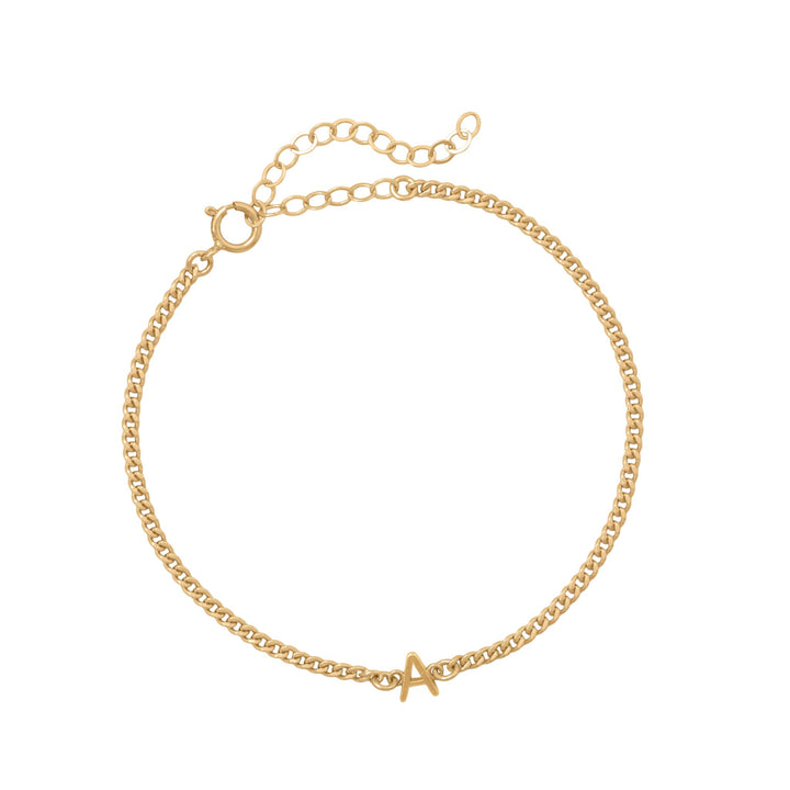 Dainty Sideways Initial Bracelet