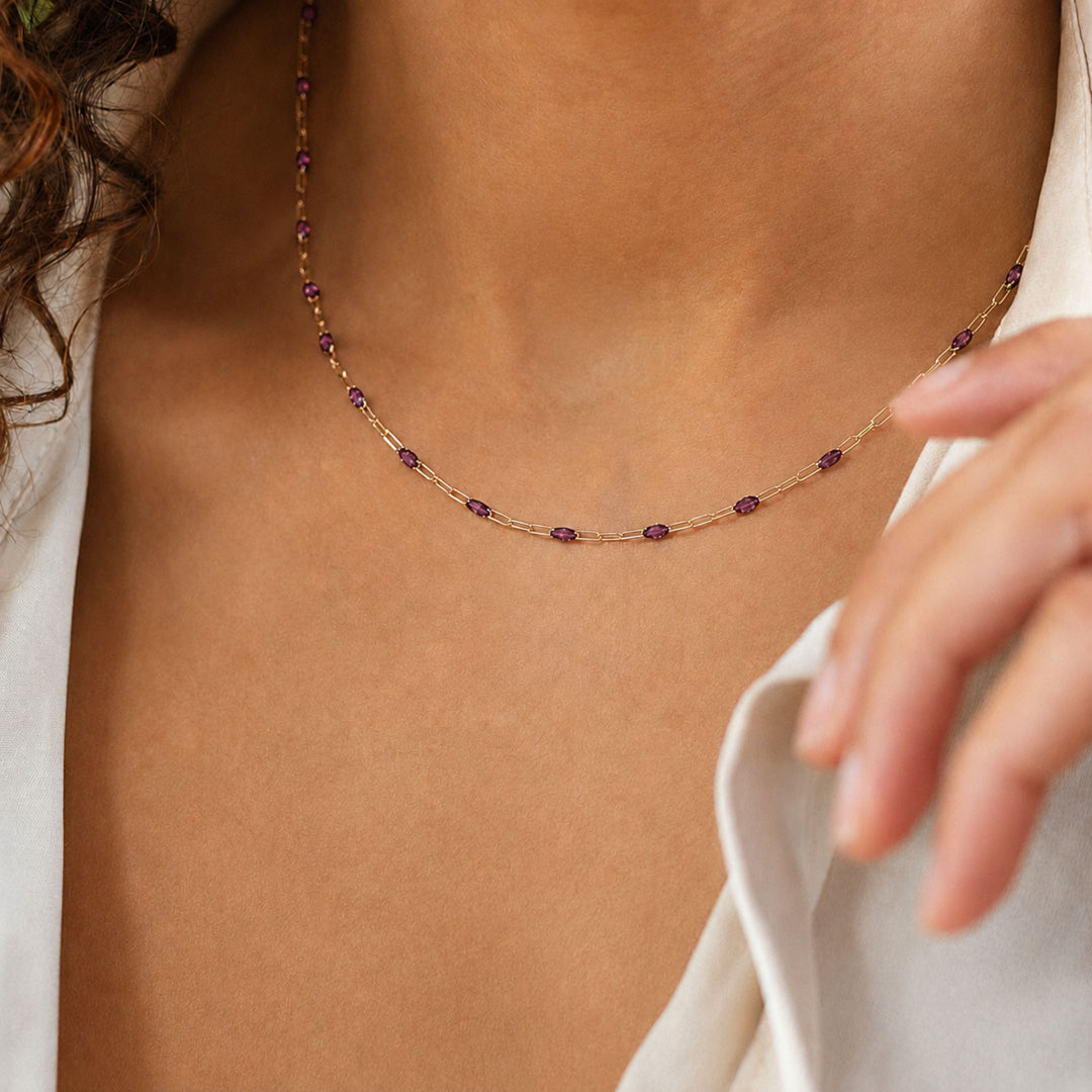 Amethyst Beaded Necklace
