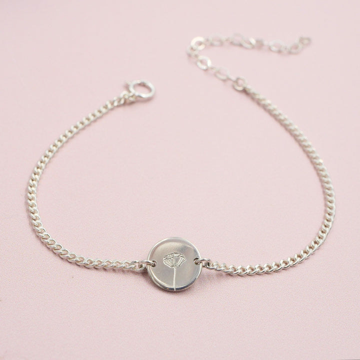 Birthflower Disc Bracelet