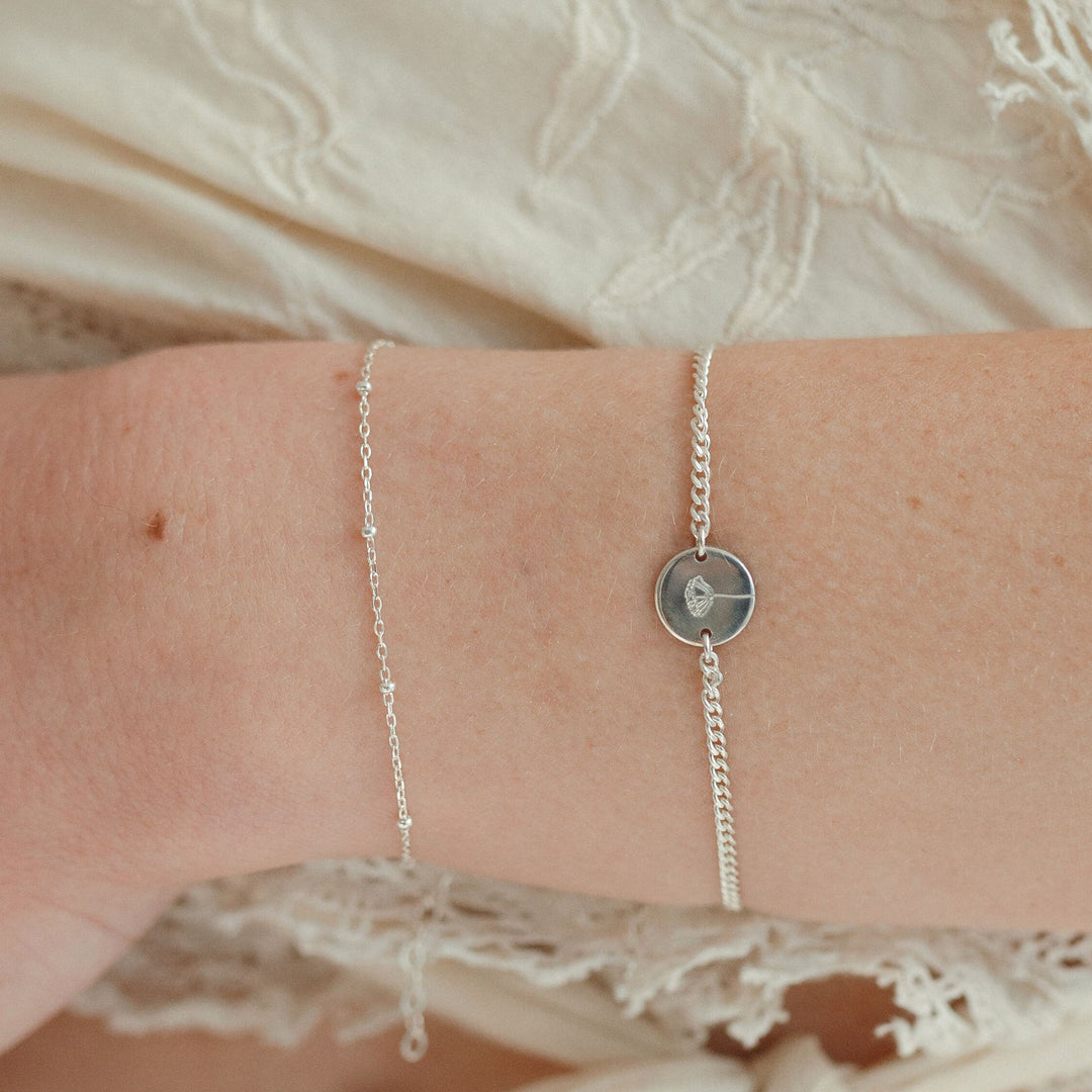 Birthflower Disc Bracelet