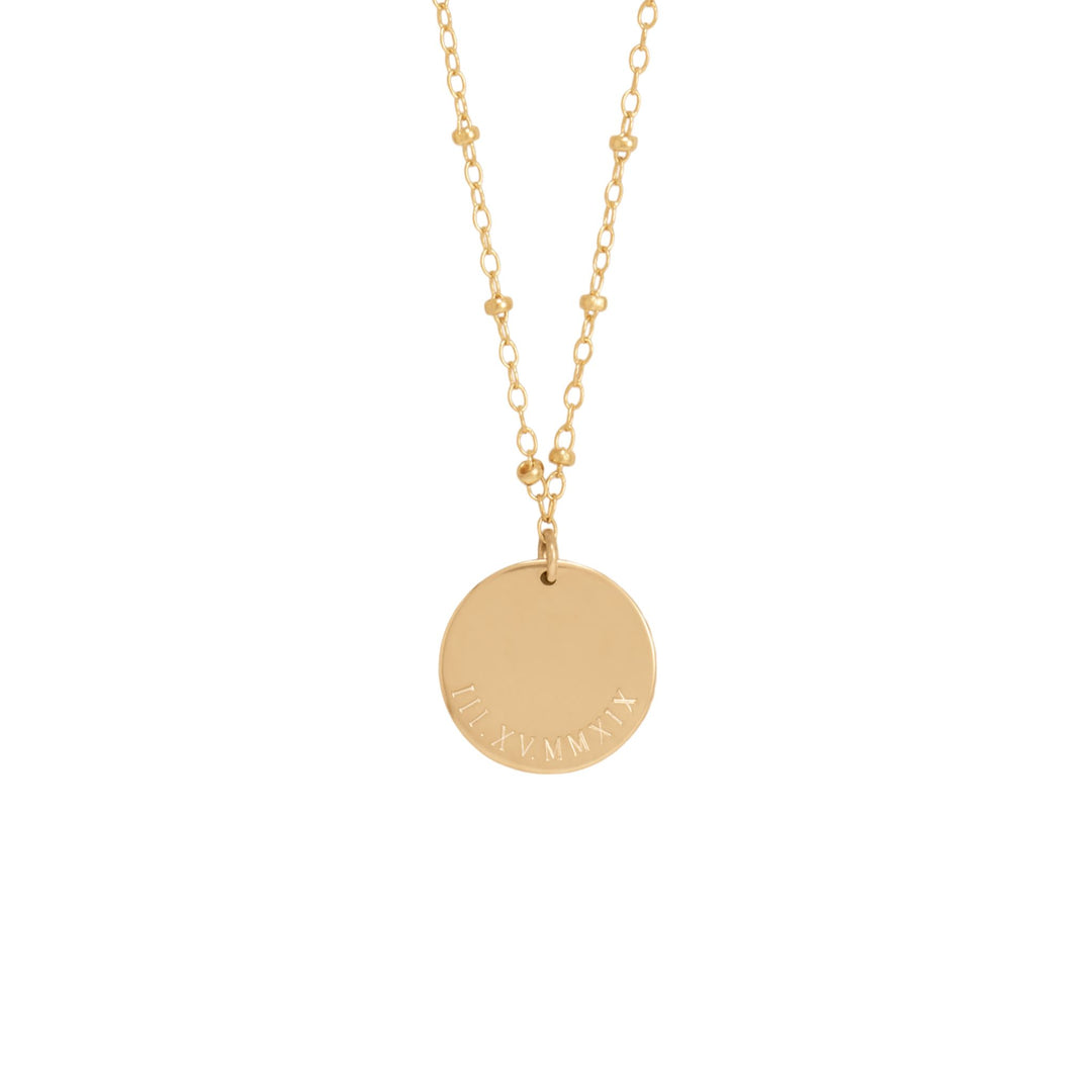 Claire Date Disc Necklace