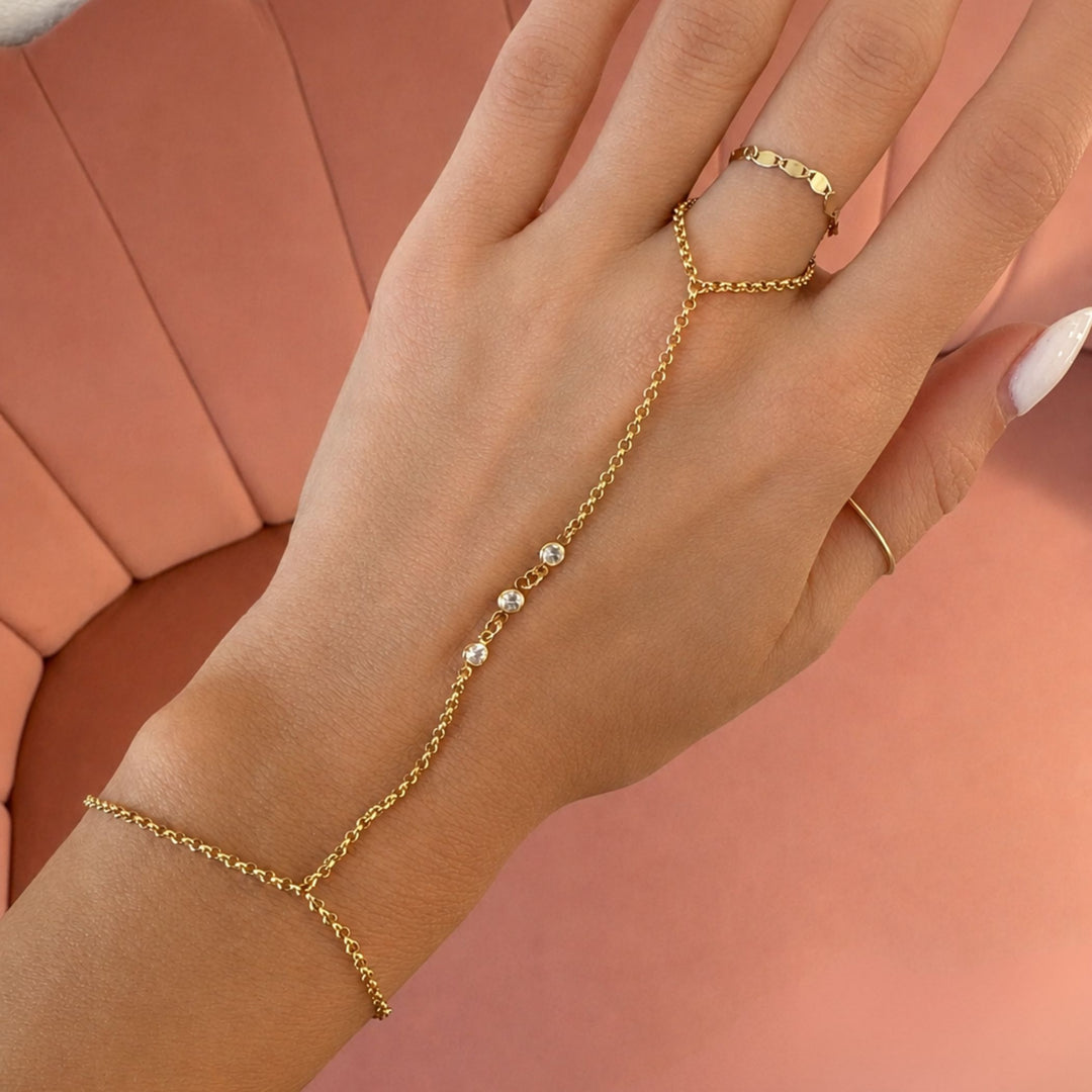 Crystal Hand Chain Bracelet