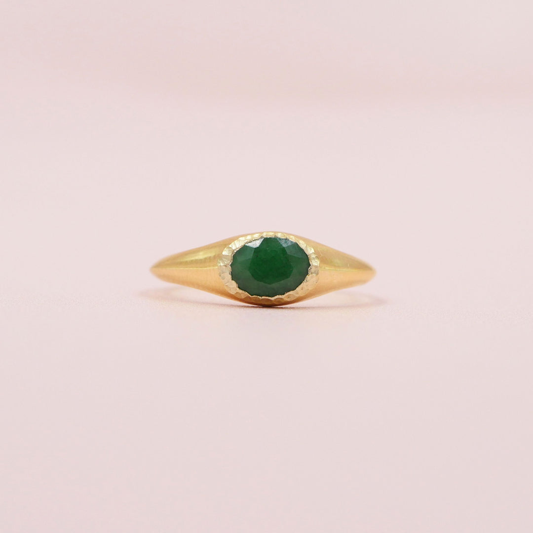 Emerald Gemstone Signet Ring