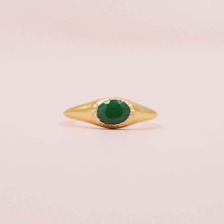 Emerald Gemstone Signet Ring