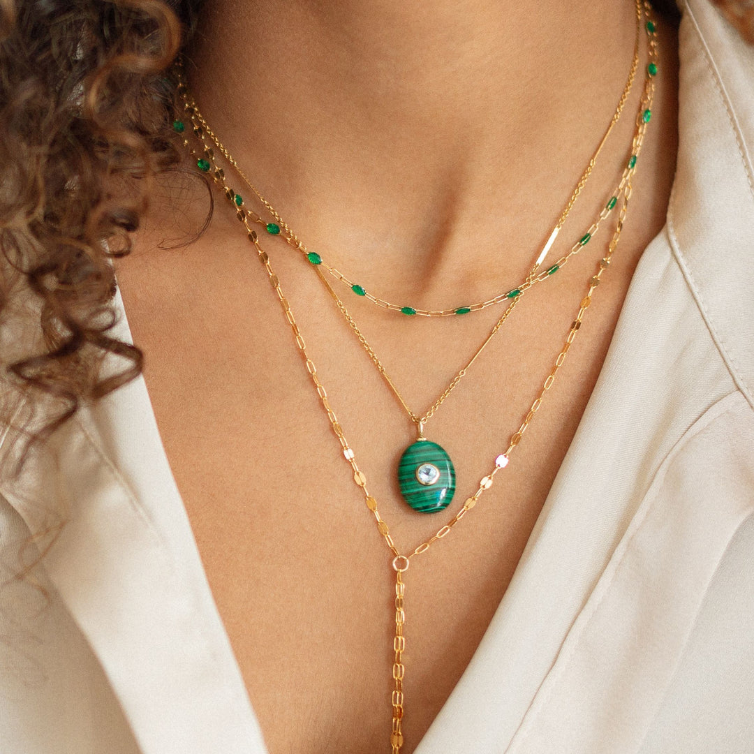 Emerald Beaded Necklace