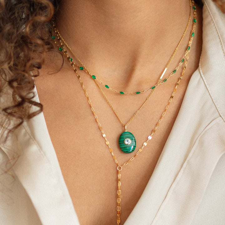 Emerald Beaded Necklace