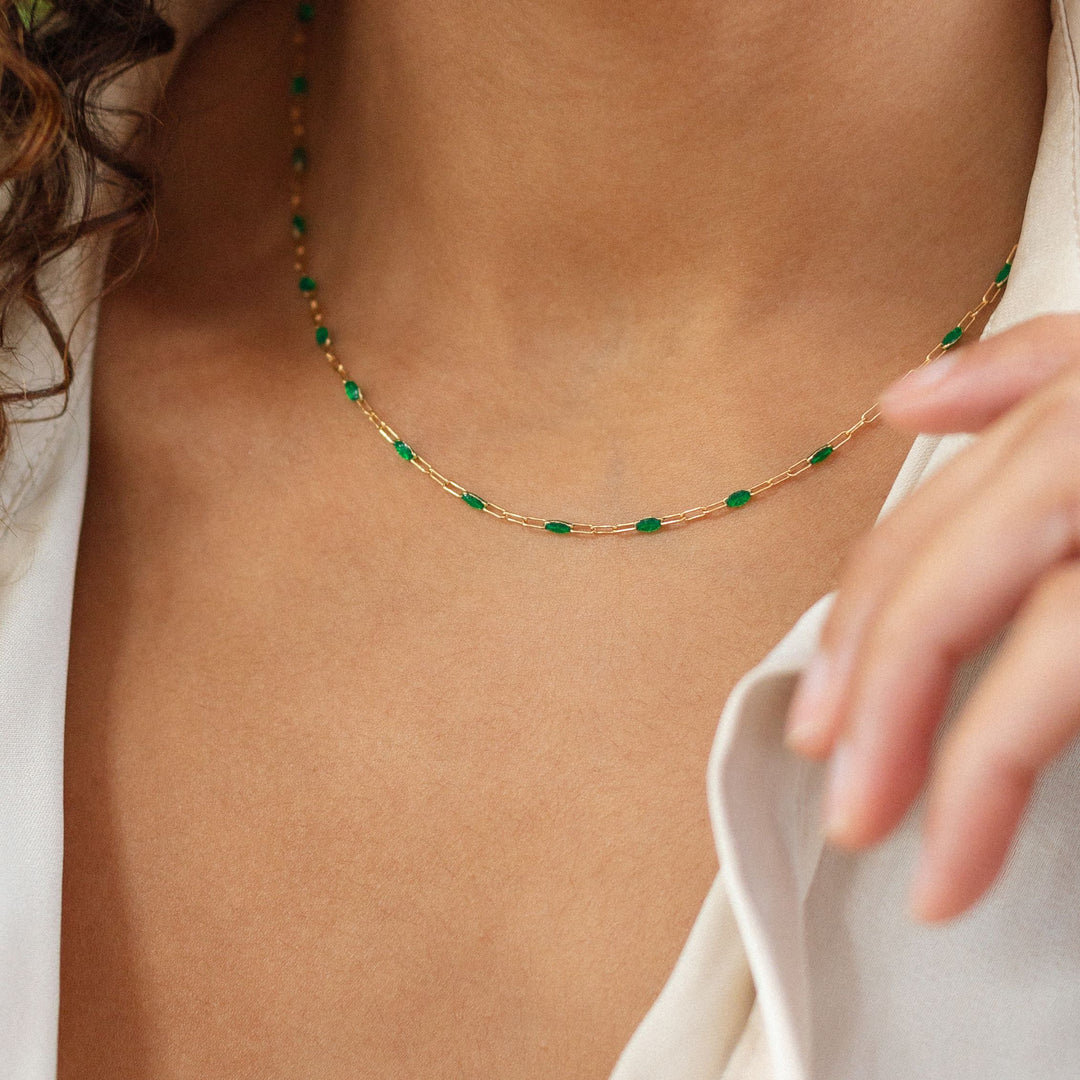 Emerald Beaded Necklace