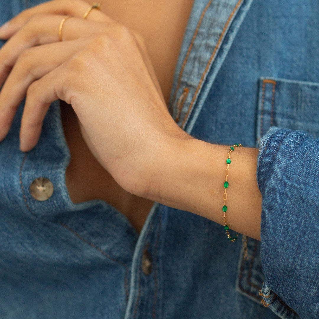 Emerald Beaded Bracelet