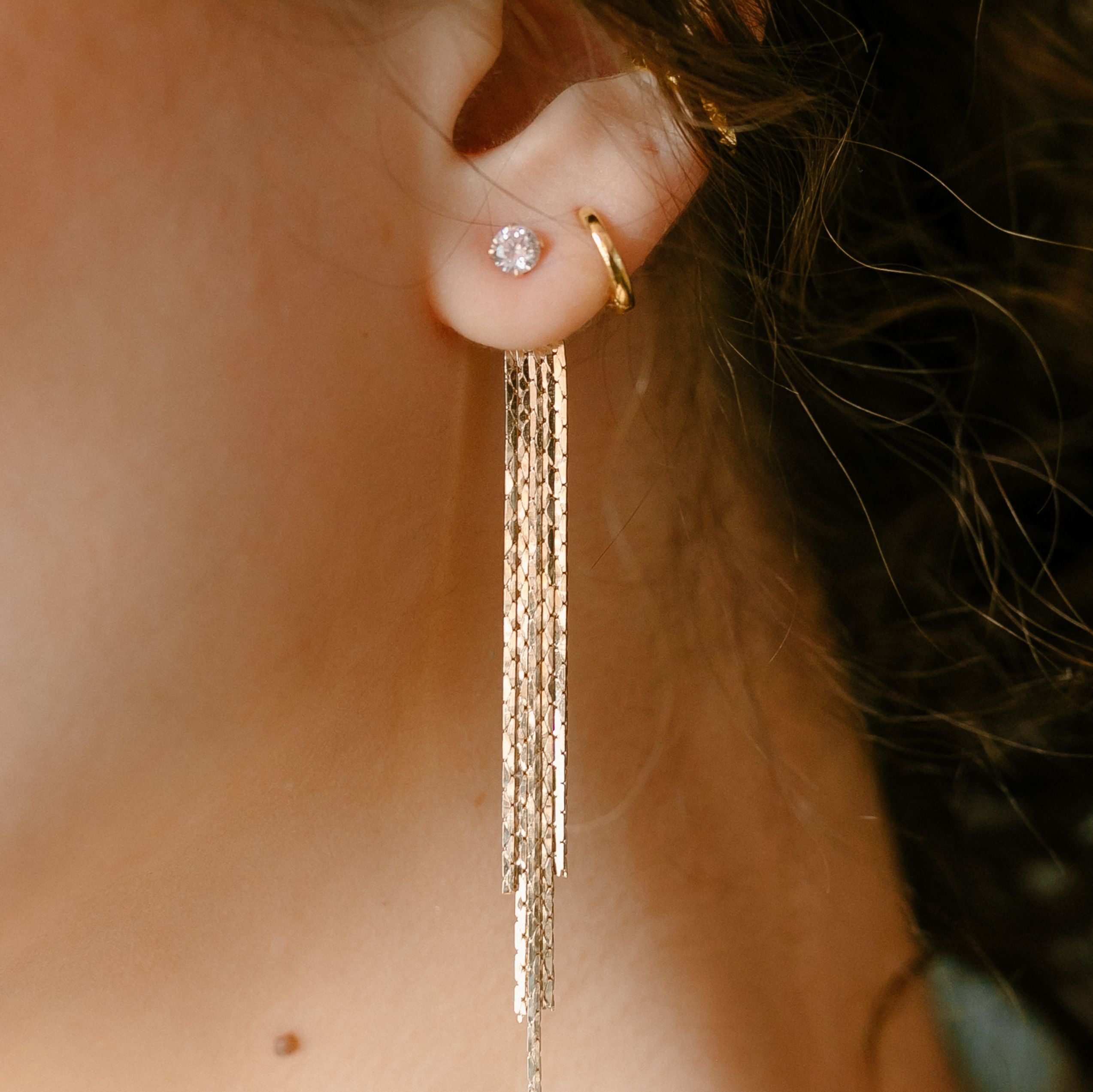 Fringe Earring Jackets – Amanda Deer Jewelry