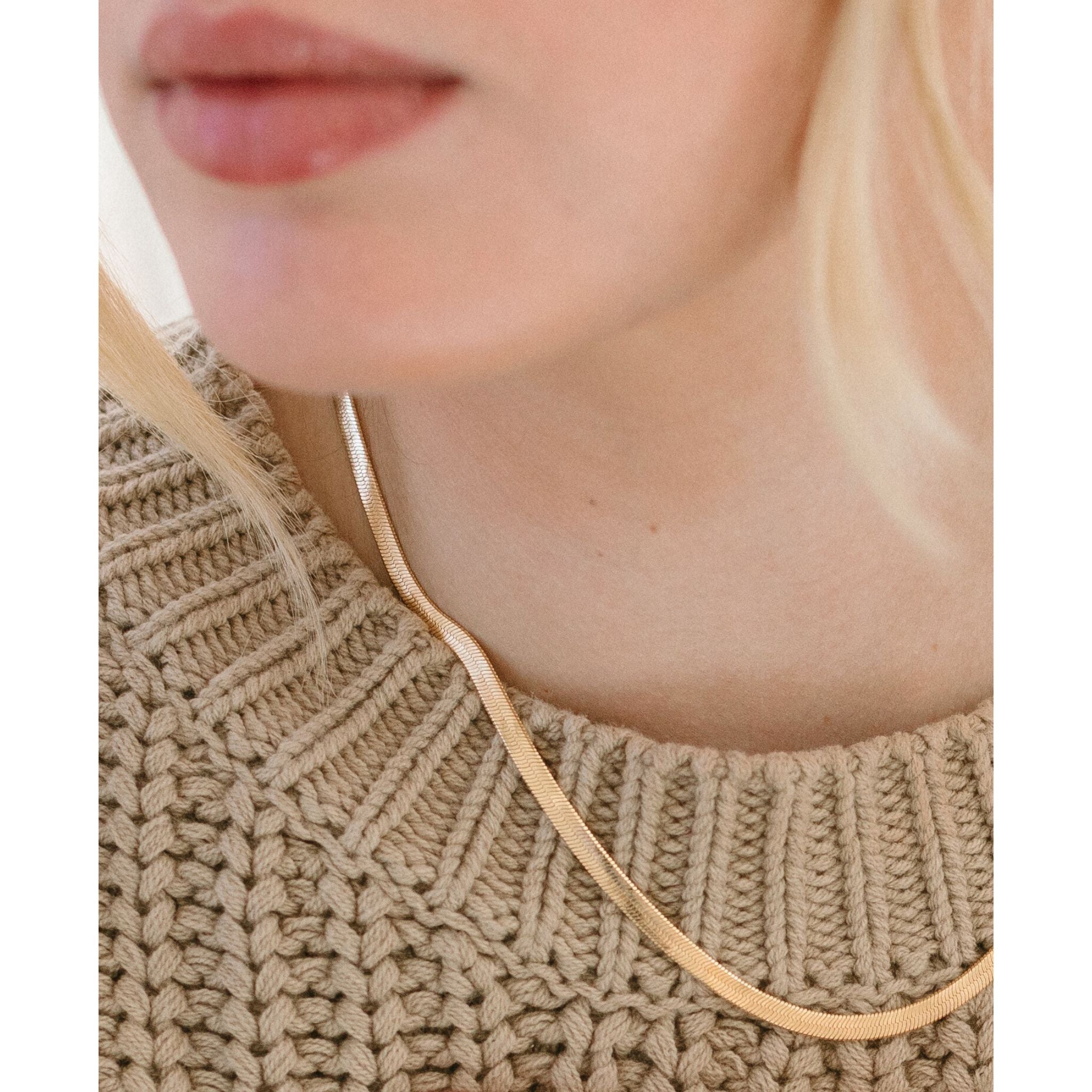 Herringbone Chain Necklace | 14kt Gold Filled Herringbone Herringbone Chain Necklace | 14kt Gold Filled Herringbone