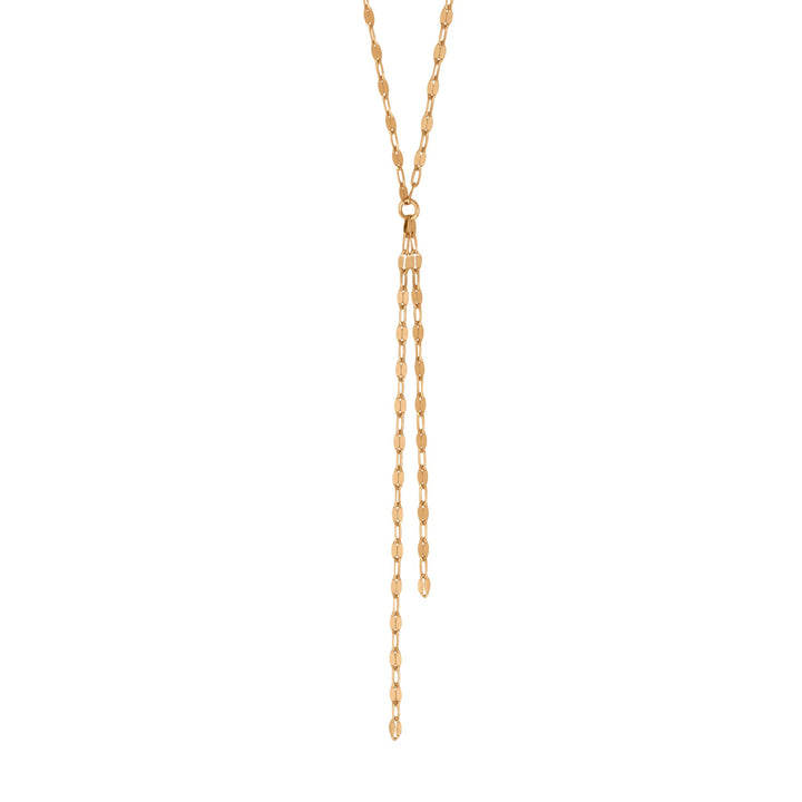 Mirror Chain Lariat Necklace