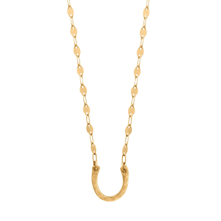 Hammered Horseshoe Necklace
