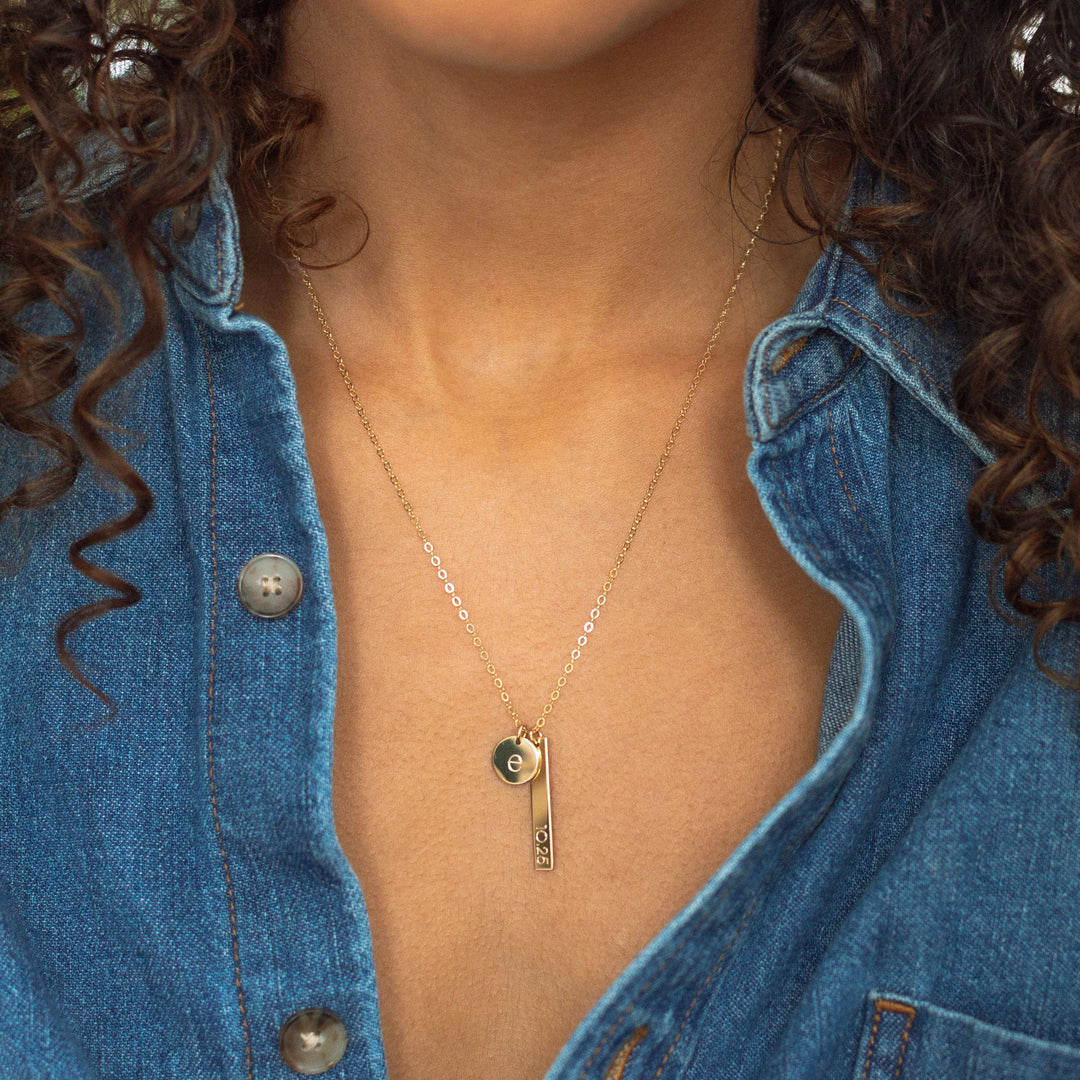 Bar and Disc Necklace