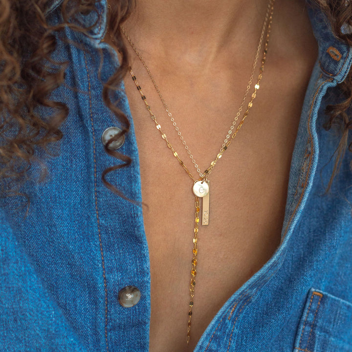 Bar and Disc Necklace