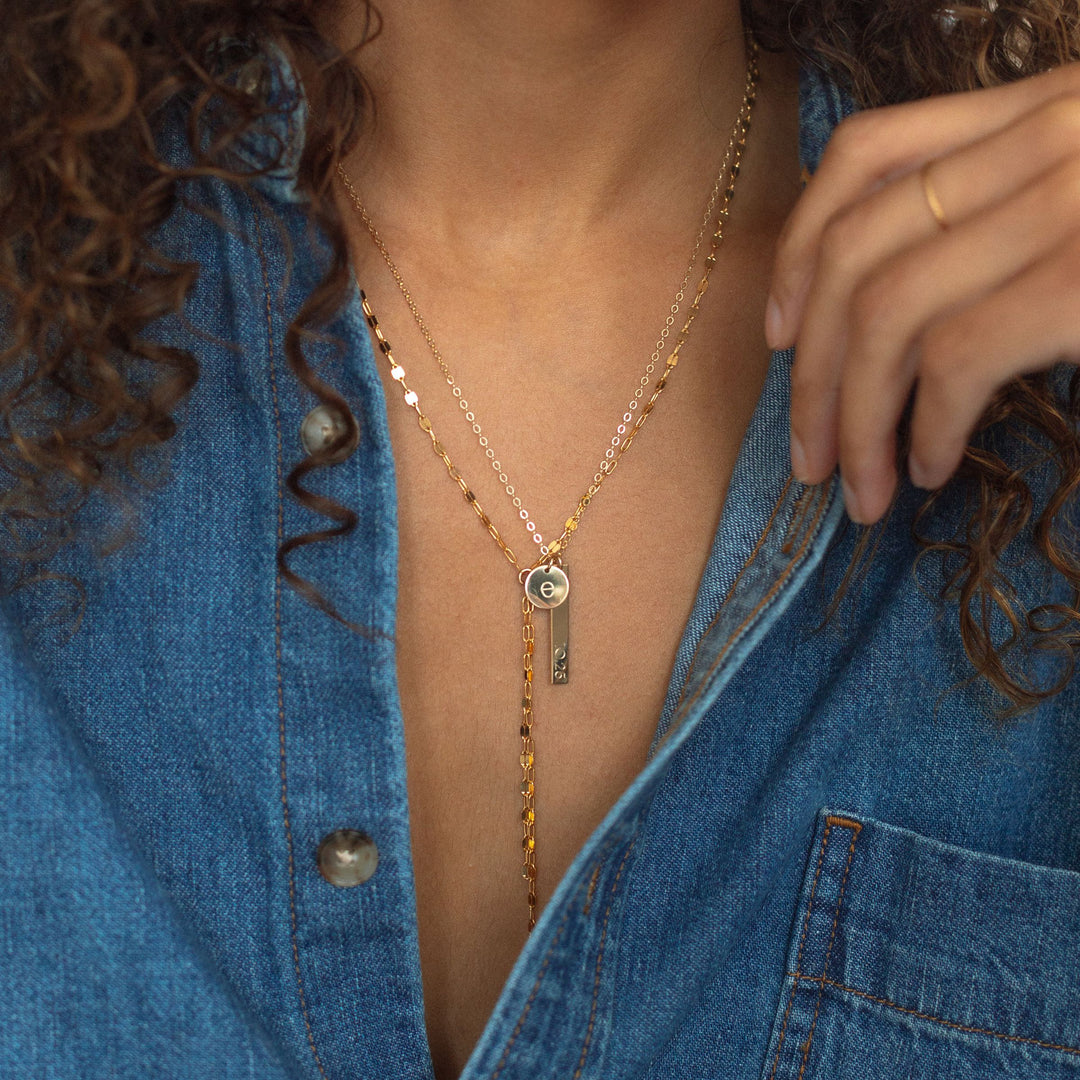 Bar and Disc Necklace