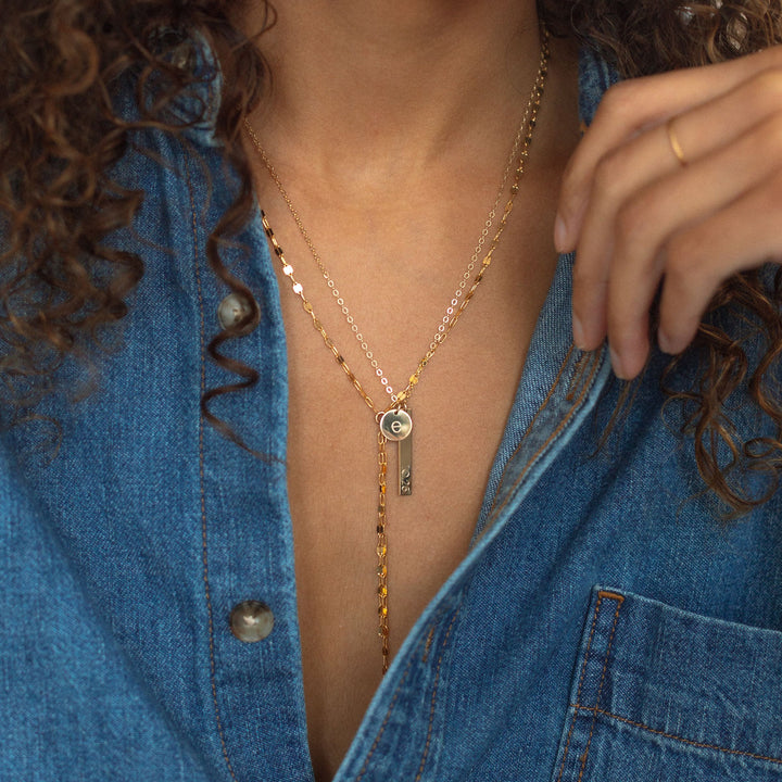 Bar and Disc Necklace