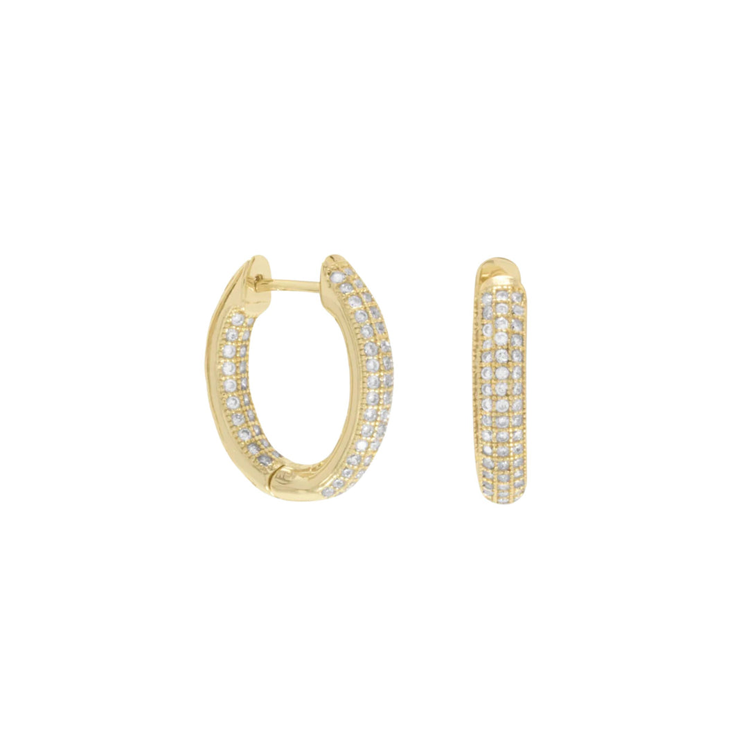 Pave Hoop Earrings