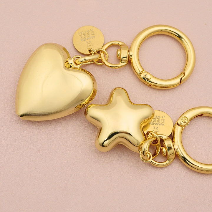 Puffy Heart Bag Charm