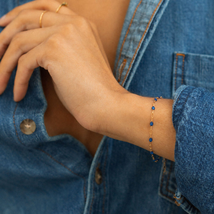 Sapphire Beaded Bracelet