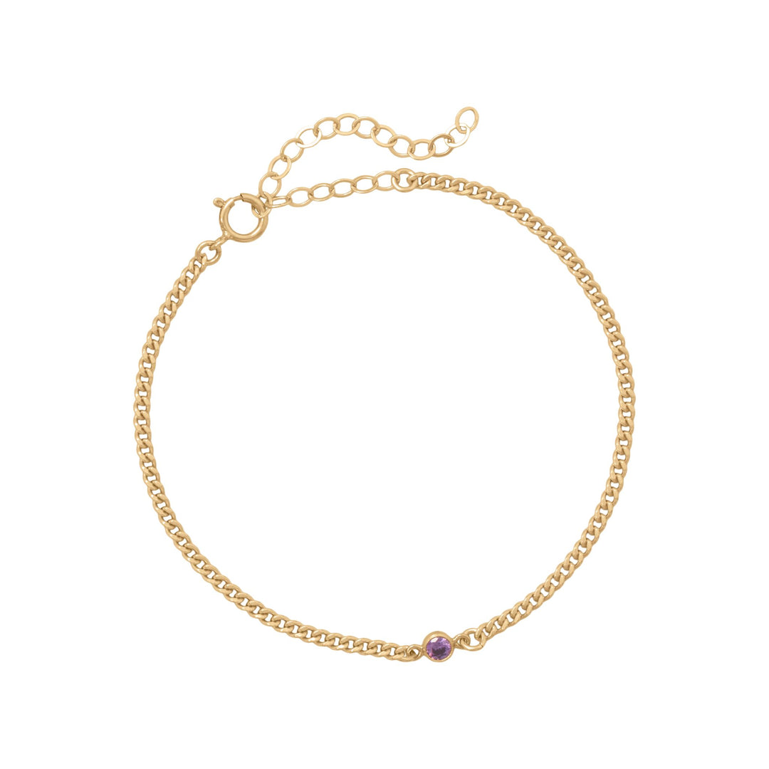 Dainty Sideways Birthstone Bracelet – Amanda Deer Jewelry