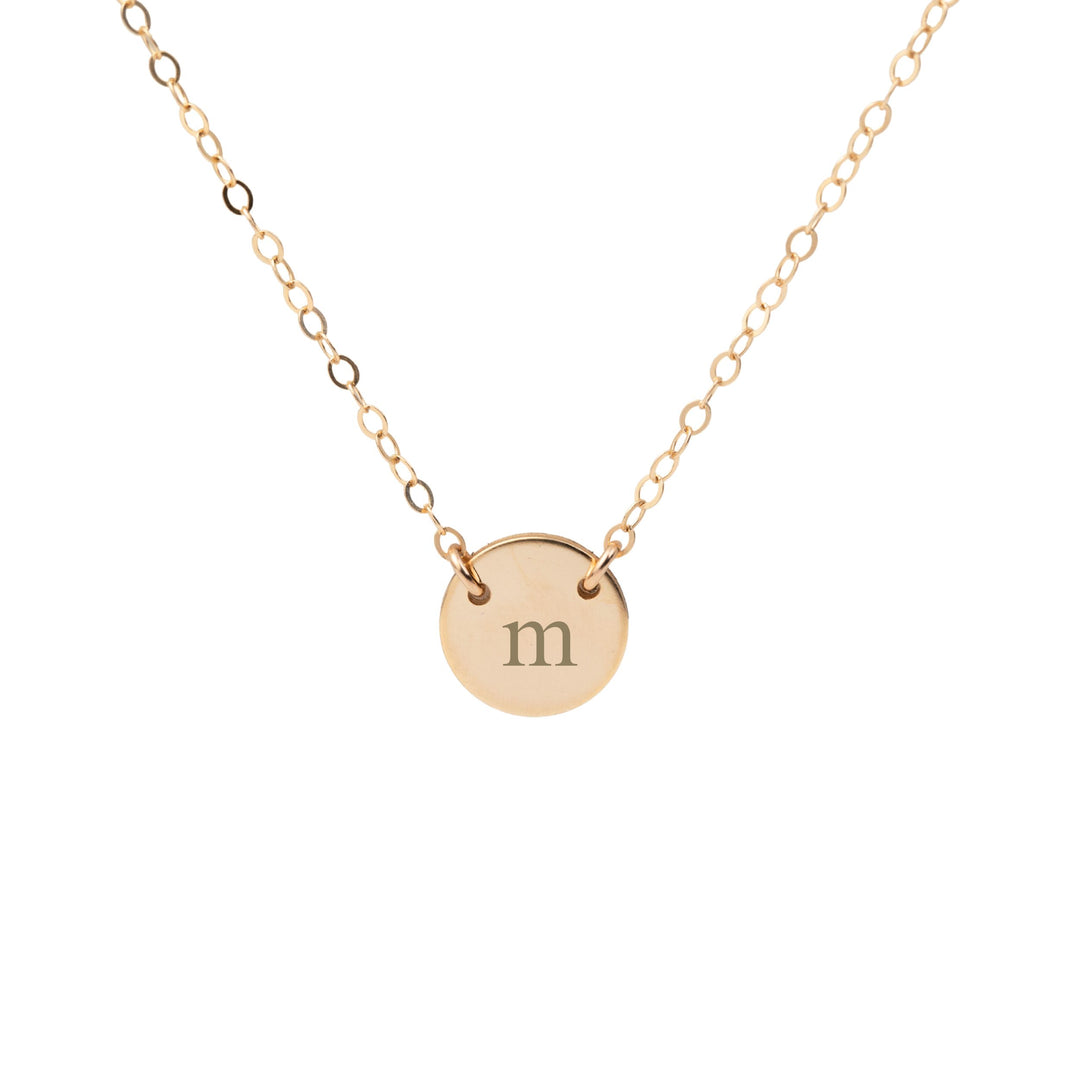 Poppy Initial Disc Necklace