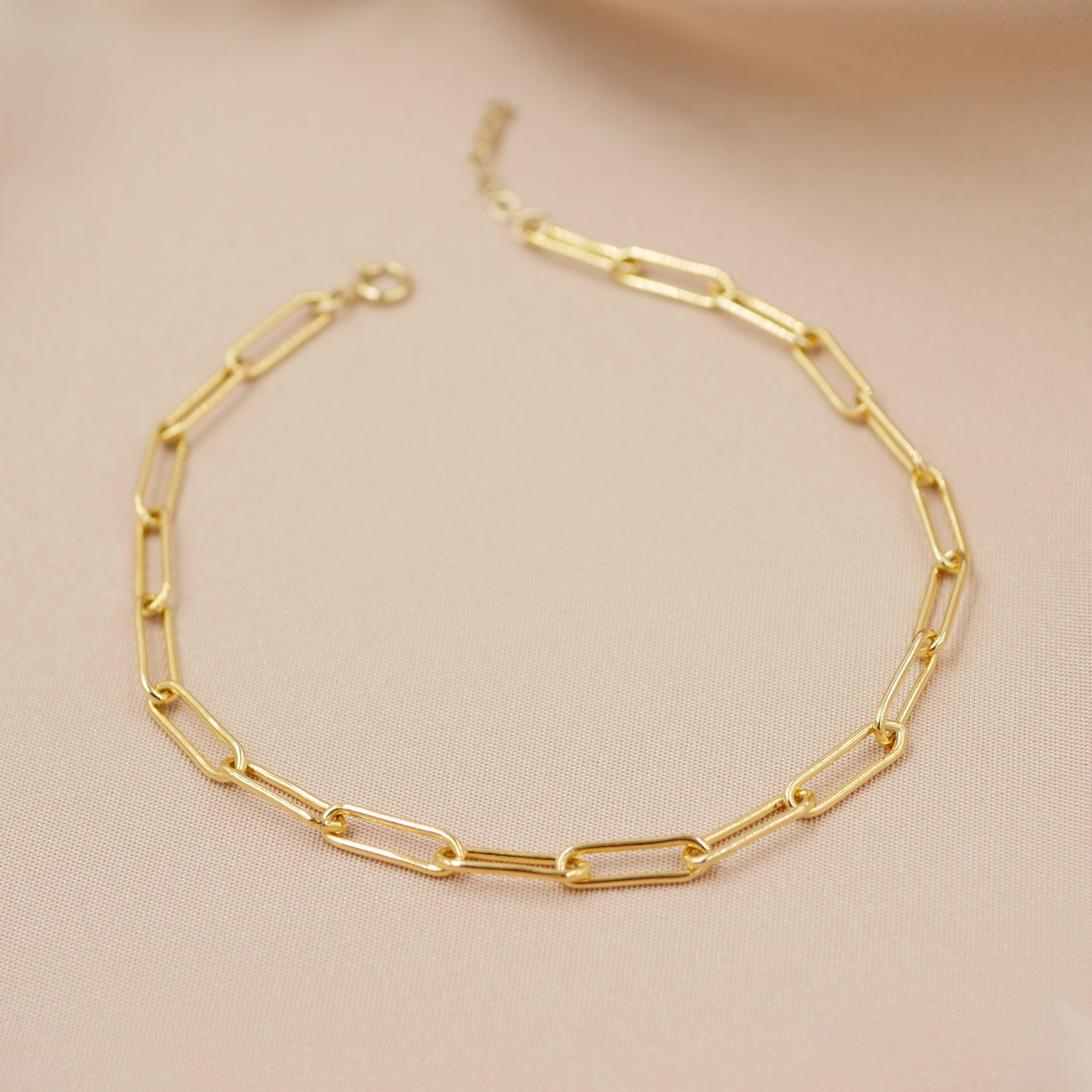 Paperclip Chain Anklet | Gold Anklet – Amanda Deer Jewelry
