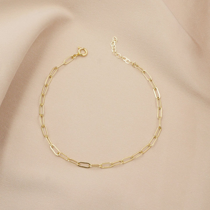 Mini Paperclip Chain Anklet