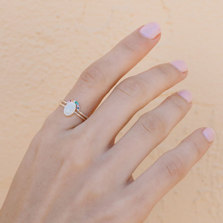 Opal Solitaire Ring