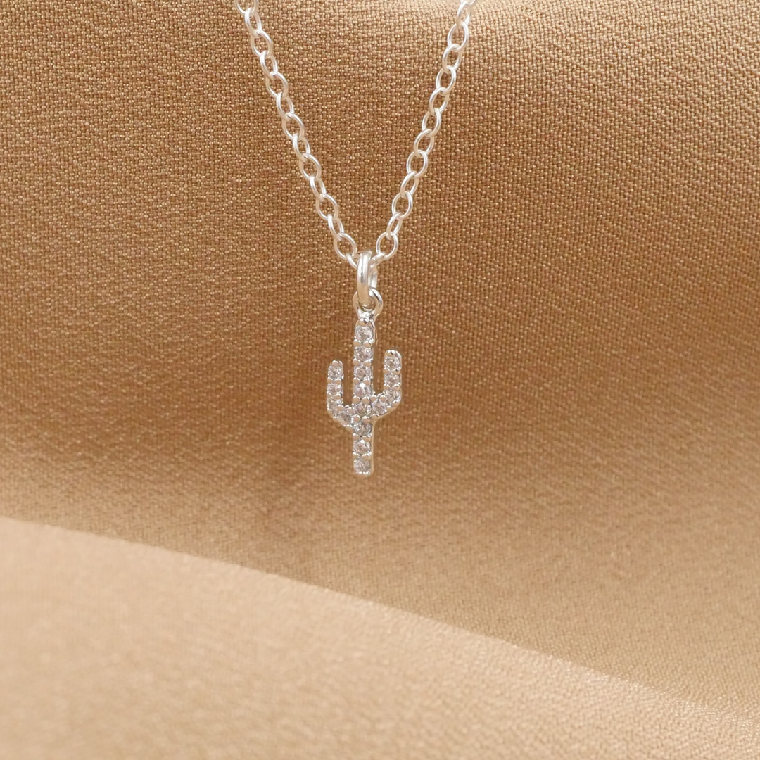 Tiny 2025 cactus necklace