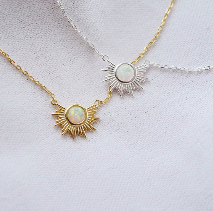 Opal Sunburst Necklace